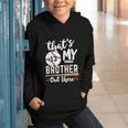 Baseball Jersey Number 13 That's My Brother Out There Graphic Youth Hoodie