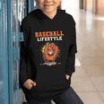 Baseball Lifestyle Ice Cream Drip Baseball Glove Crossed Bat Graphic Youth Hoodie