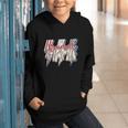 Baseball Mama Lightning Bolt Checkered Varsity Mother's Day Graphic Youth Hoodie