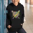 Baseball Mardi Gras Home Plate Ice Cream Drip Carnival Mask Graphic Youth Hoodie Baseball Mardi Gras Home Plate Ice Cream Drip Carnival Mask Graphic Youth Hoodie