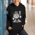 Baseball Mascot Attitude Graffiti Splash Bat Cap Graphic Youth Hoodie Baseball Mascot Attitude Graffiti Splash Bat Cap Graphic Youth Hoodie