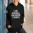 I Like Baseball And Maybe 3 People Baseball Player Graphic Youth Hoodie