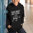 Baseball Player Catcher Thou Shalt Not Steal Coach Baseball Graphic Youth Hoodie Baseball Player Catcher Thou Shalt Not Steal Coach Baseball Graphic Youth Hoodie