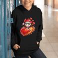 Baseball Valentine's Day Drip Ice Cream Team Graphic Youth Hoodie Baseball Valentine's Day Drip Ice Cream Team Graphic Youth Hoodie