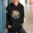 Baseball Waves Ocean Sports Baseball Fans Graphic Youth Hoodie