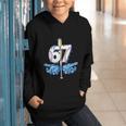 Blue Camo Baseball 67 Six Seven Camo Ice Cream Drip Boy Teen Graphic Youth Hoodie