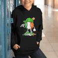 Boys St Patricks Day Kids Baseball Player Ice Cream Drip Graphic Youth Hoodie