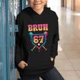 Bruh Baseball Ice Cream Drip Number 67 Player 67th Birthday Graphic Youth Hoodie Bruh Baseball Ice Cream Drip Number 67 Player 67th Birthday Graphic Youth Hoodie