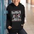 Christmas Baseball Bats Catcher Mitts Holiday Tee Graphic Youth Hoodie