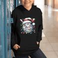 Christmas Baseball Boy Youth Kid Men Santa Hat Xmas Baseball Graphic Youth Hoodie