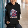 Christmas Baseball Santa Game Day Xmas Boys Kids Men Graphic Youth Hoodie