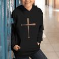 Cross Baseball Bats Christian Faith Sports Coach Pitcher Graphic Youth Hoodie
