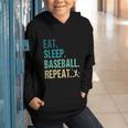 Eat Sleep Baseball Repeat Baseball Player Baseball Graphic Youth Hoodie
