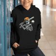Halloween Boys Batting Skeleton Baseball Graphic Youth Hoodie