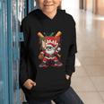 HUGvyn Santa Playing Baseball Ice Cream Drip Christmas Boys Graphic Youth Hoodie