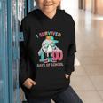HUGvyn I Survived 100 Days Of School Baseball 6 7 Ice Cream Graphic Youth Hoodie