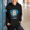 Ice Cream Baseball Glove 8th Birthday Edition Graphic Youth Hoodie