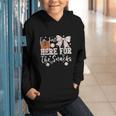 I'm Just Here For The Snacks Baseball Coquette Game Day Girl Graphic Youth Hoodie I'm Just Here For The Snacks Baseball Coquette Game Day Girl Graphic Youth Hoodie