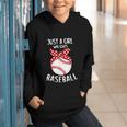 Just A Girl Who Loves Baseball Cute Retro Baseball Lover Graphic Youth Hoodie
