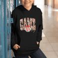 Leopard Checkered Game Day Baseball Coquette Bow Women Girls Graphic Youth Hoodie