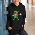 Leprechaun Playing Baseball St Patricks Day Sport Boys Graphic Youth Hoodie Leprechaun Playing Baseball St Patricks Day Sport Boys Graphic Youth Hoodie