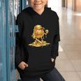 Melting Baseball Mascot Slugger Bat Cap Cartoon Graphic Youth Hoodie Melting Baseball Mascot Slugger Bat Cap Cartoon Graphic Youth Hoodie