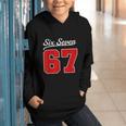 Number 67 Numbered Six Seven Baseball Jersey Style Team 67 Graphic Youth Hoodie Number 67 Numbered Six Seven Baseball Jersey Style Team 67 Graphic Youth Hoodie