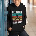 Retro Hit Hard Run Fast Turn Left Baseball Lover Graphic Youth Hoodie Retro Hit Hard Run Fast Turn Left Baseball Lover Graphic Youth Hoodie