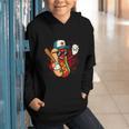 Retro Vintage Baseball Hot Dogs Graphic Youth Hoodie