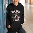 You Run I Gun Baseball Catcher Softball Player Graphic Youth Hoodie You Run I Gun Baseball Catcher Softball Player Graphic Youth Hoodie