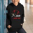 Run Steal I Dare You Humor Baseball Catcher Vintage Graphic Youth Hoodie