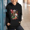 Santa Baseball Football Soccer Pajamas Ho Ho Christmas Xmas Graphic Youth Hoodie Santa Baseball Football Soccer Pajamas Ho Ho Christmas Xmas Graphic Youth Hoodie