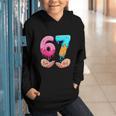Six Seven 6-7 Baseball Ice Cream Drip 67 Meme Hands Graphic Youth Hoodie Six Seven 6-7 Baseball Ice Cream Drip 67 Meme Hands Graphic Youth Hoodie