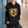 Six Seven 67 Meme Gen Alpha Slang Baseball 101 Graphic Youth Hoodie Six Seven 67 Meme Gen Alpha Slang Baseball 101 Graphic Youth Hoodie