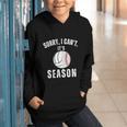 Sorry I Can't It's Volleyball Baseball Season Mom Of Both Graphic Youth Hoodie