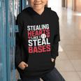 Stealing Hearts Like I Steal Bases Cute Baseball Kids Graphic Youth Hoodie