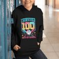 I Survived 100 Days Of School Baseball Drip Students Teacher Graphic Youth Hoodie