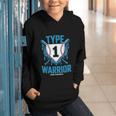 Type 1 Warrior Diabetes Awareness Baseball Enthusiasts Graphic Youth Hoodie Type 1 Warrior Diabetes Awareness Baseball Enthusiasts Graphic Youth Hoodie