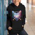 Valentines Baseball Heart Dripping Ice Cream Gen Z Alpha Graphic Youth Hoodie Valentines Baseball Heart Dripping Ice Cream Gen Z Alpha Graphic Youth Hoodie