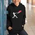 Valentines Day Baseball Batter Silhouette Heart Graphic Youth Hoodie Valentines Day Baseball Batter Silhouette Heart Graphic Youth Hoodie
