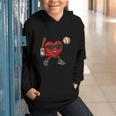 Valentines Day Baseball Red Heart Love Boys Kids Tee Graphic Youth Hoodie