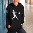 Valentines US Baseball Player Silhouette Heart Graphic Youth Hoodie Valentines US Baseball Player Silhouette Heart Graphic Youth Hoodie
