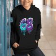 Vintage Baseball 68 Number Graphic Youth Hoodie Vintage Baseball 68 Number Graphic Youth Hoodie