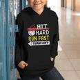 Women's Hit Hard Run Fast Turn Left Baseball Quote Fan Coach Graphic Youth Hoodie Women's Hit Hard Run Fast Turn Left Baseball Quote Fan Coach Graphic Youth Hoodie