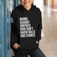 Women's Moms Against Umpires Parents Mom Baseball Sarcastic Graphic Youth Hoodie