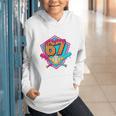 Baseball Drip Jersey Number 67 For Players & 67th Birthday Premium Tri-Blend Graphic Youth Hoodie Baseball Drip Jersey Number 67 For Players & 67th Birthday Premium Tri-Blend Graphic Youth Hoodie