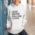 Baseball Lead Never Follow Leaders Team Captain Leadership Premium Tri-Blend Graphic Youth Hoodie