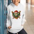 Baseball Xmas Christmas Baseball Ice Cream Drip Boys Graphic Youth Hoodie