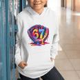 Gen Alpha Slang Ice Cream Drip Six Seven 67 Baseball Catcher Graphic Youth Hoodie