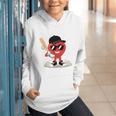 Heart Playing Baseball Valentine Baseball Graphic Youth Hoodie Heart Playing Baseball Valentine Baseball Graphic Youth Hoodie